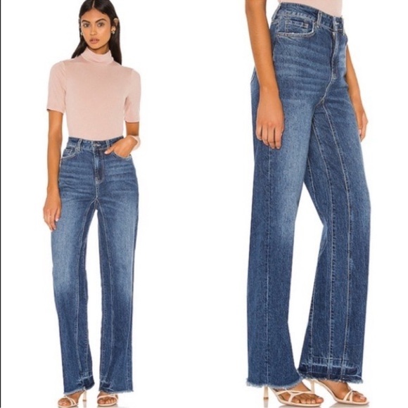 NWT Free People Relaxed Straight Slouch Jeans Denim Dark Wash Blue 26 - Picture 10 of 15